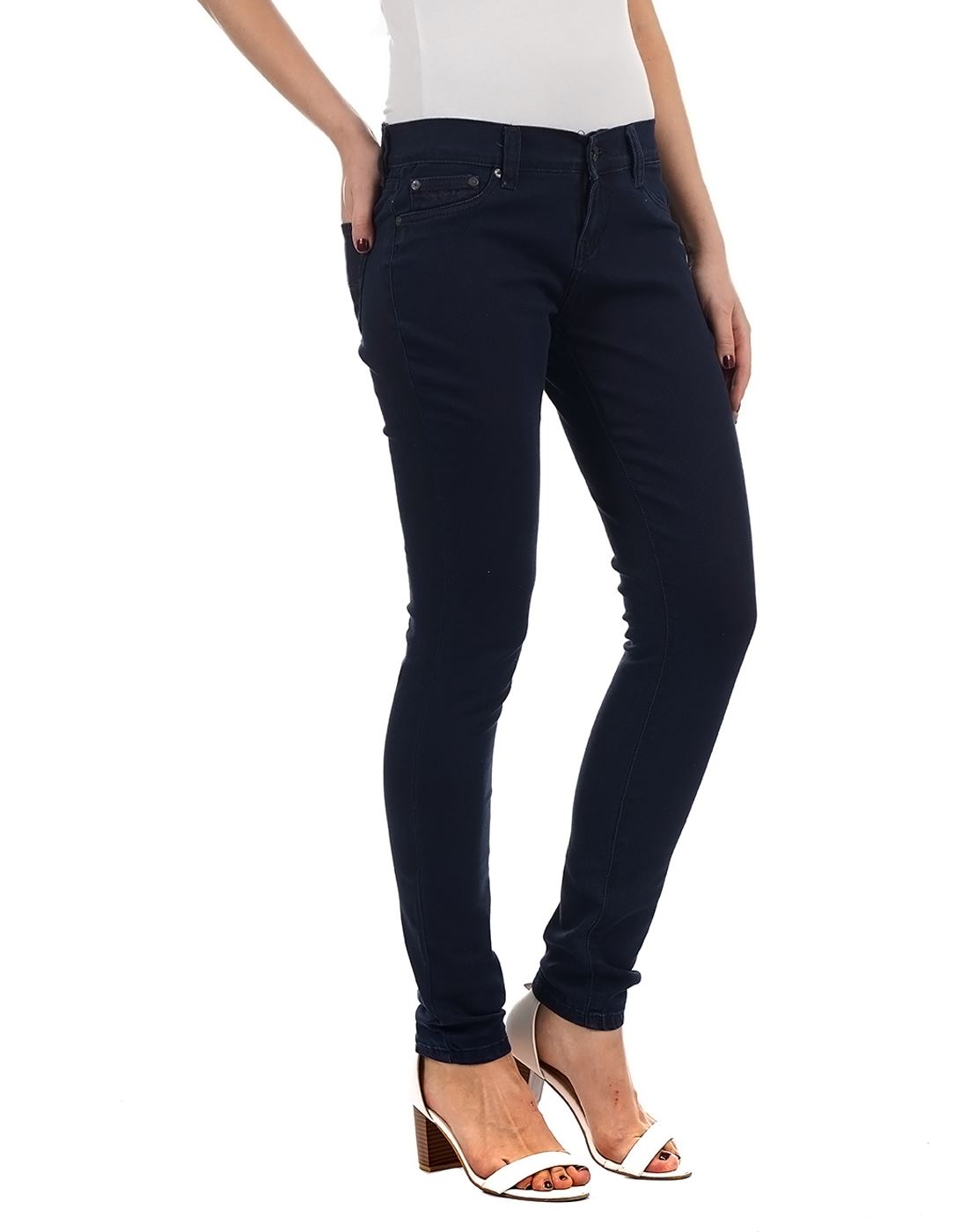 Pepe Jeans London Women Casual Wear Blue Solid Jeans